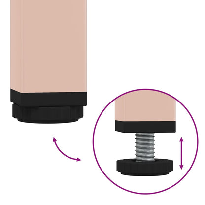 Sängbord 2 st rosa 36x39x68 cm stål