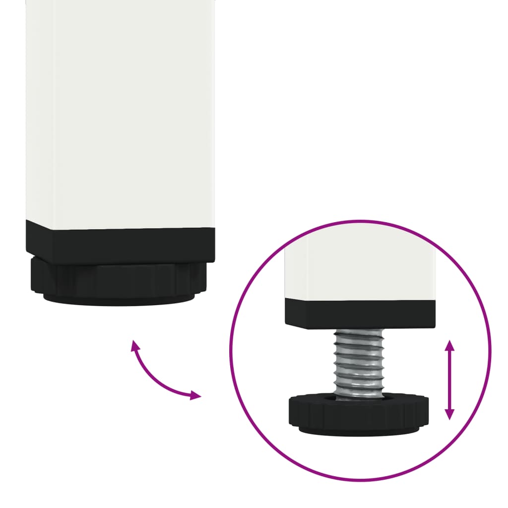 Sängbord 2 st vit 36x39x68 cm stål