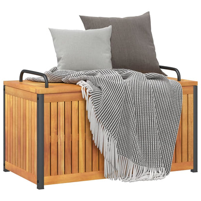 Dynbox för trädgården 85x45x45/53 cm massiv akacia och stål