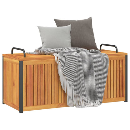 Dynbox för trädgården 110x45x42/53 cm massiv akacia och stål