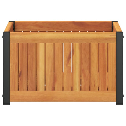Odlingslåda 45x30x27,5 cm massivt akaciaträ och stål