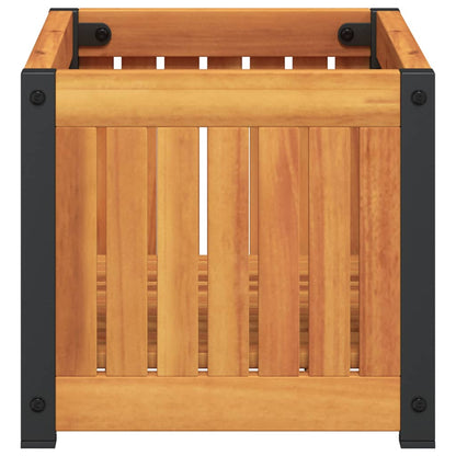 Odlingslåda 45x30x27,5 cm massivt akaciaträ och stål