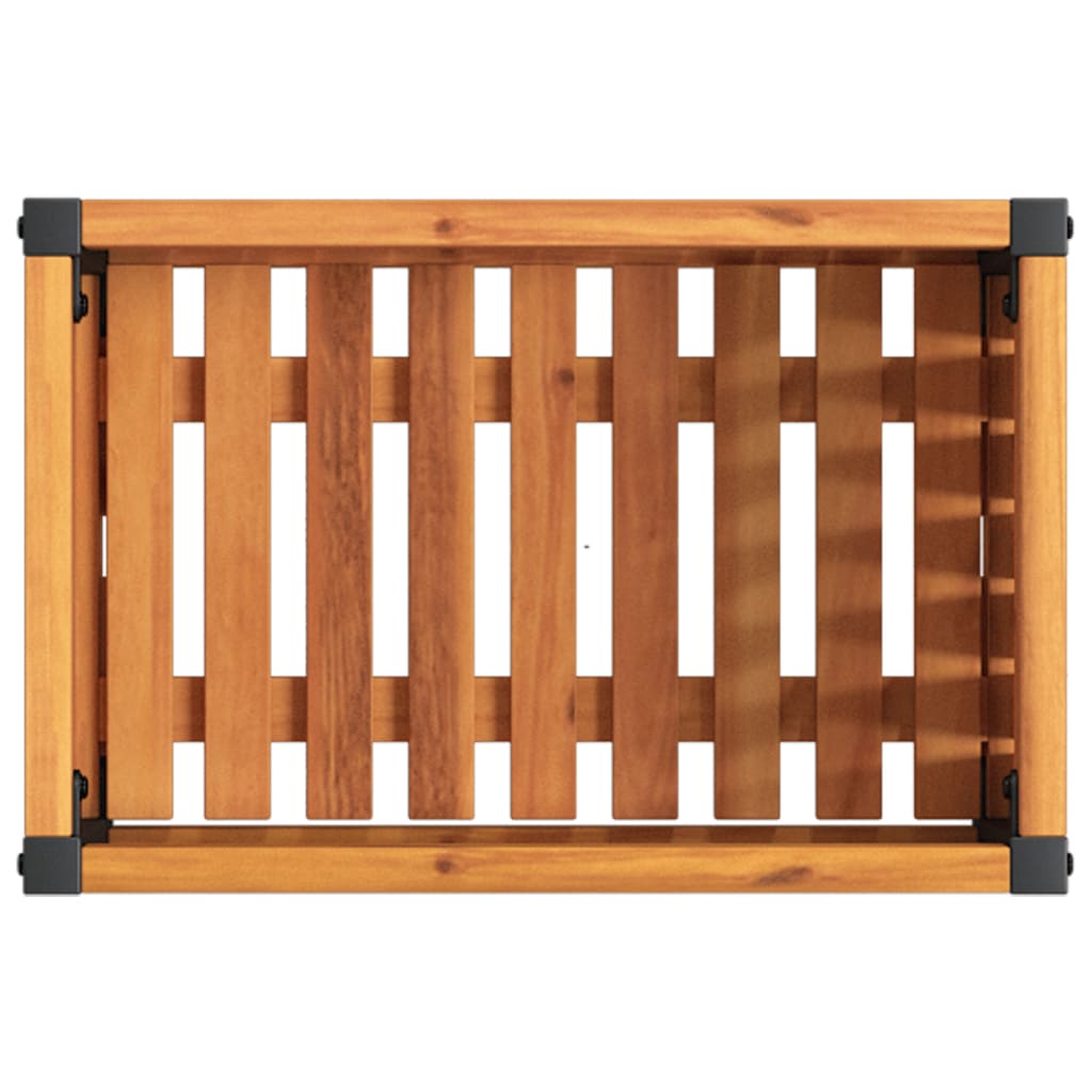 Odlingslåda 45x30x27,5 cm massivt akaciaträ och stål
