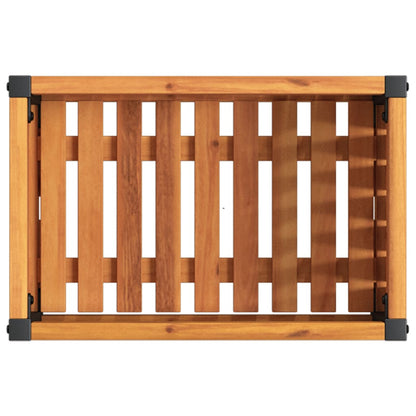 Odlingslåda 45x30x27,5 cm massivt akaciaträ och stål