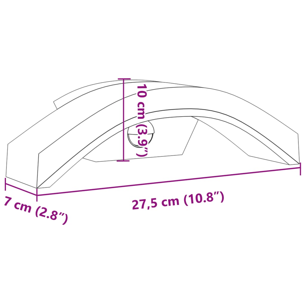 Utomhusvägglampor LED med sensorer 2 st svart gjuten aluminium