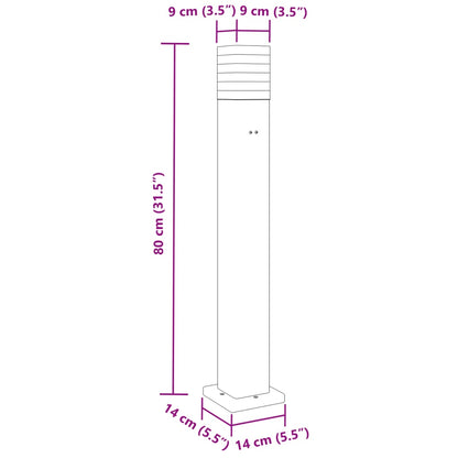 Utomhusgolvlampa med eluttag svart 80 cm aluminium