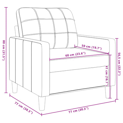 Fåtölj Rosa 60 cm sammet