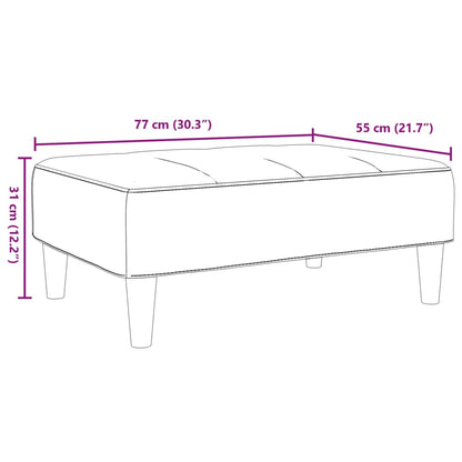 Fotpall Ljusgrå 77x55x31 cm tyg