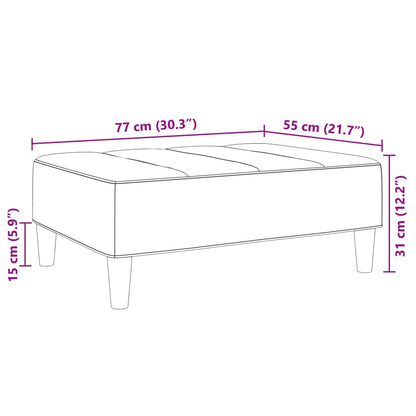 Fotpall Ljusgrå 77x55x31 cm tyg