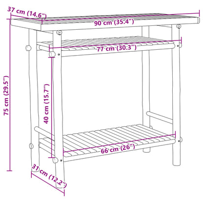 Konsolbord 90x37x75 cm bambu