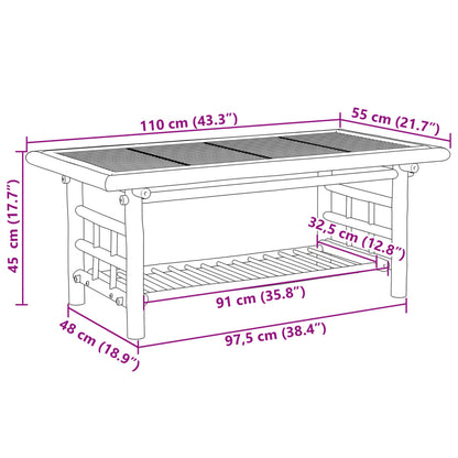 Soffbord 110x55x45 cm bambu