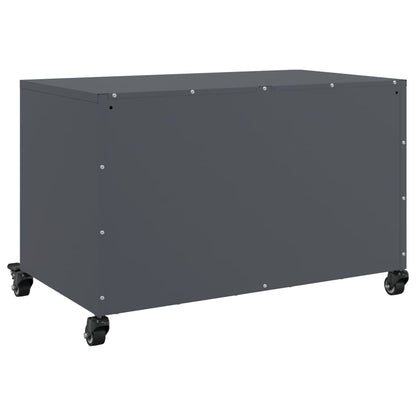 Tv-bänk antracit 68x39x43,5 cm kallvalsat stål