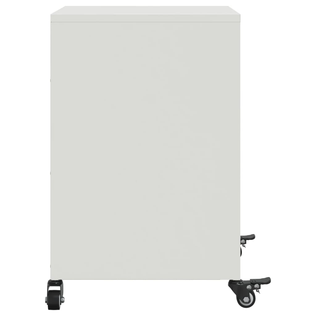 Sängbord 2 st vit 36x39x59 cm stål