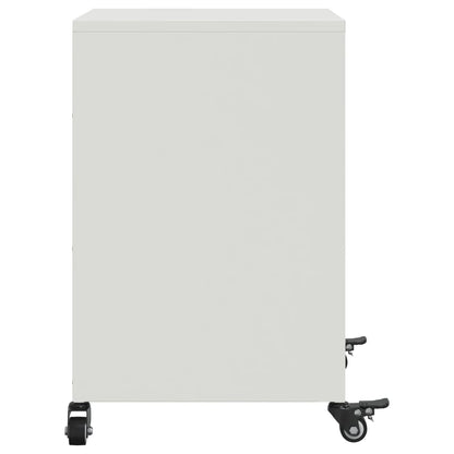 Sängbord 2 st vit 36x39x59 cm stål