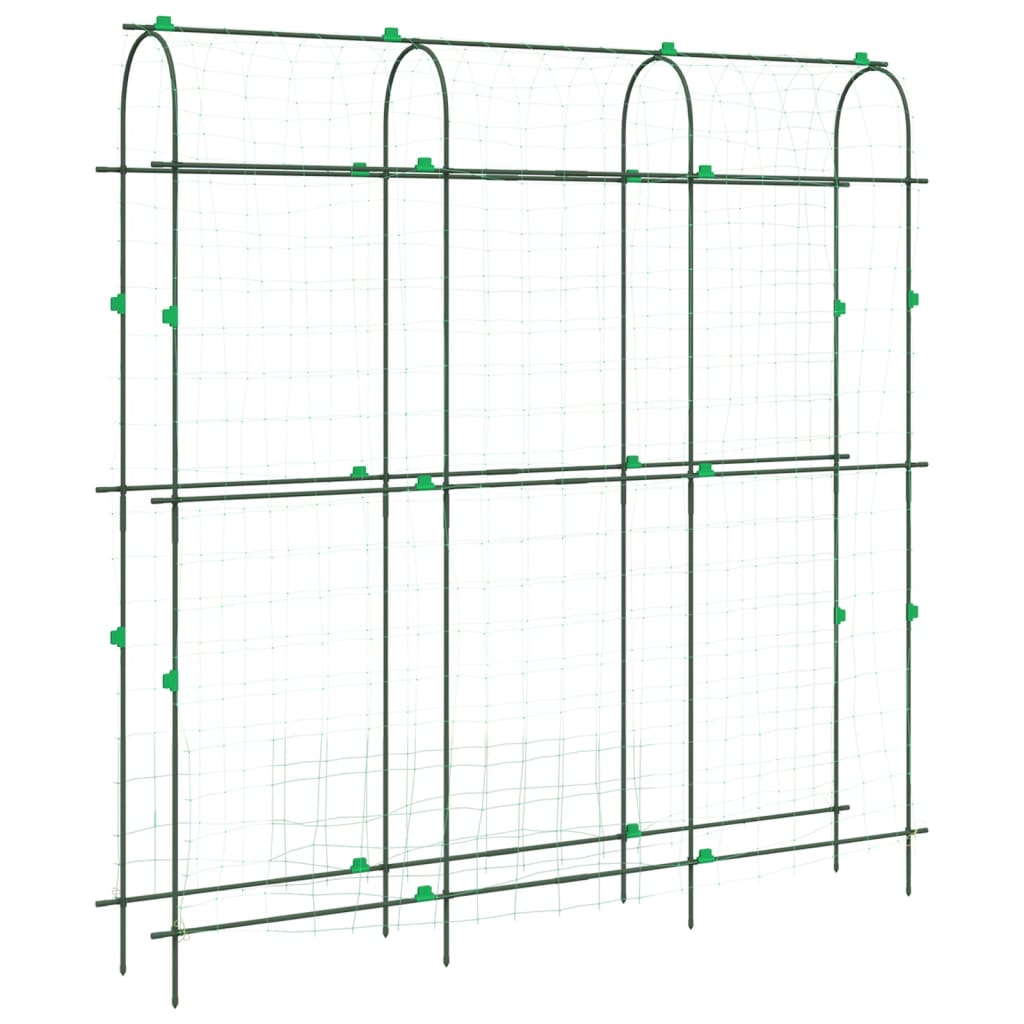 Trädgårdsspaljé för klätterväxter U-formad 181x31x182,5 cm stål