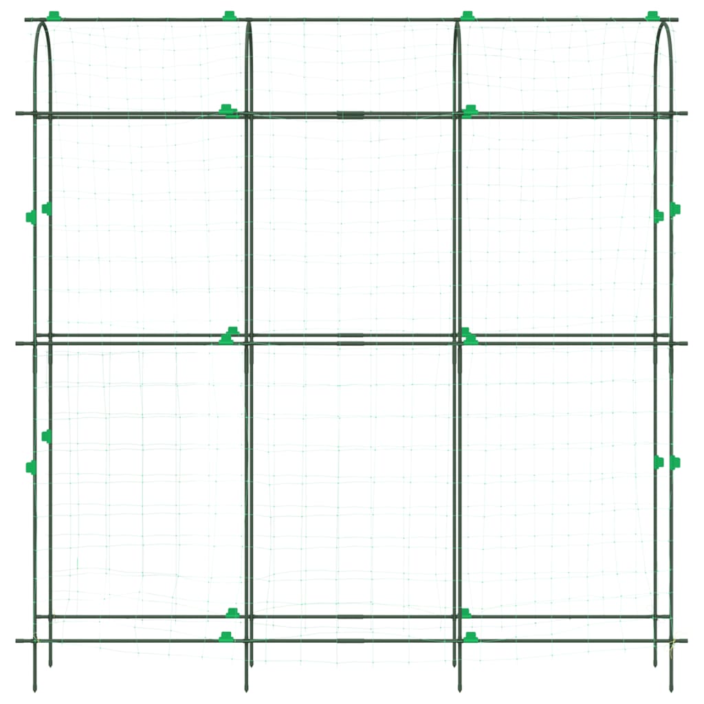 Trädgårdsspaljé för klätterväxter U-formad 181x31x182,5 cm stål