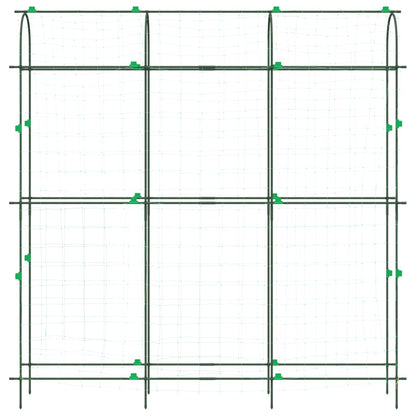 Trädgårdsspaljé för klätterväxter U-formad 181x31x182,5 cm stål