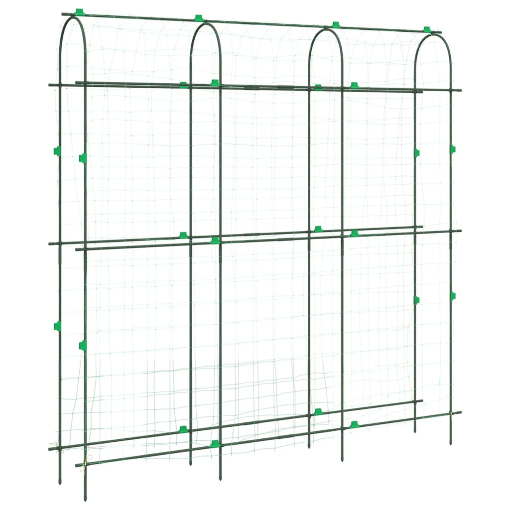 Trädgårdsspaljé för klätterväxter U-formad 181x31x182,5 cm stål