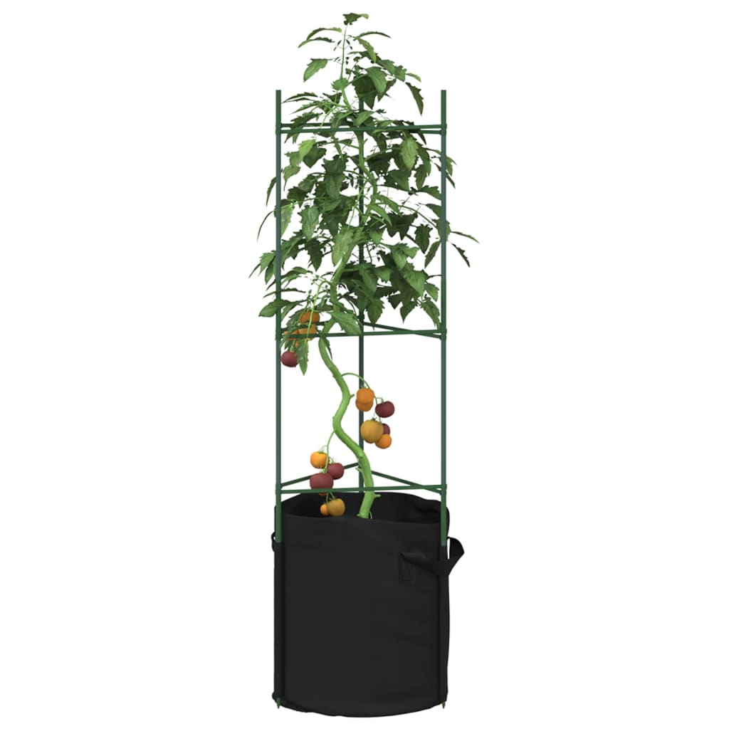 Tomatburar med växtpåsar 6 st 116 cm stål och PP