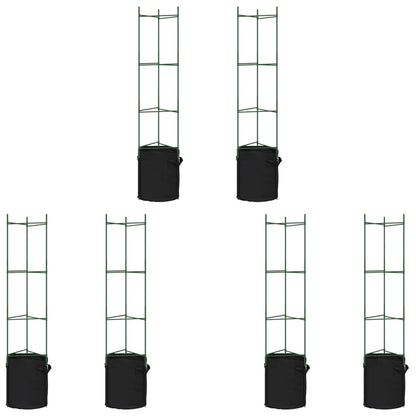 Tomatburar med växtpåsar 6 st 154 cm stål och PP