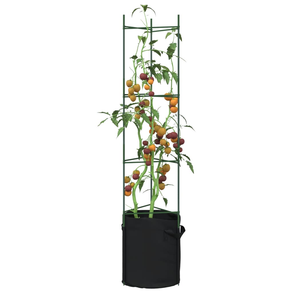 Tomatburar med växtpåsar 6 st 154 cm stål och PP