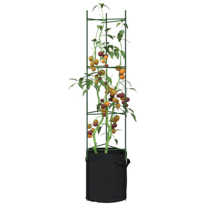 Tomatburar med växtpåsar 8 st 154 cm stål och PP