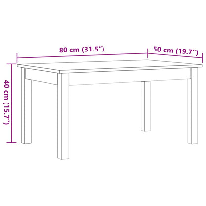 Soffbord vaxbrun 80x50x40 cm massiv furu