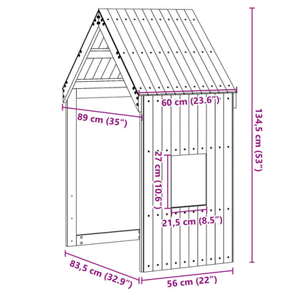 Tak till barnsäng 60x89x134,5 cm massiv furu