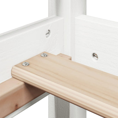 Sängram utan madrass vit 80x200 cm massiv furu