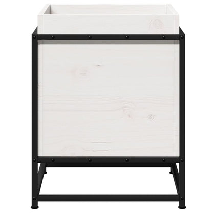 Odlingslådor vit 40x40x40 cm massiv furu