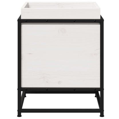 Odlingslådor vit 40x40x40 cm massiv furu