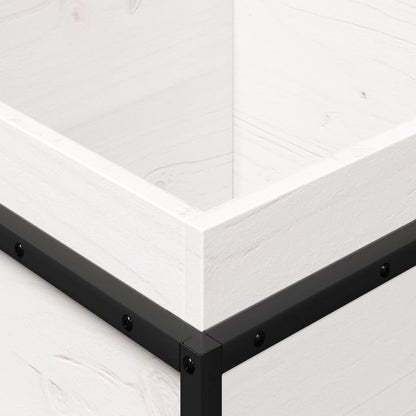 Odlingslådor vit 40x40x40 cm massiv furu