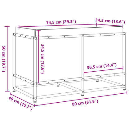 Odlingslådor vit 80x40x50 cm massiv furu