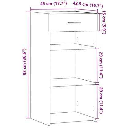 Skåp vit 45x42,5x93 cm konstruerat trä