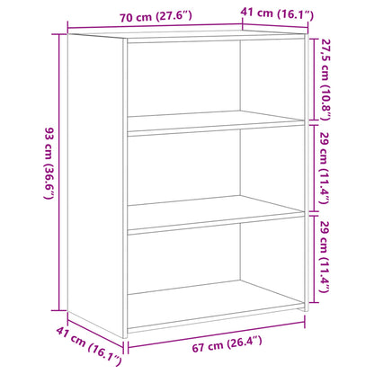 Skänk vit 70x41x93 cm konstruerat trä