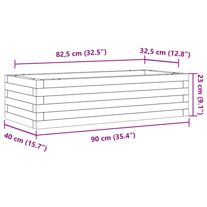 Odlingslåda 90x40x23 cm massivt furuträ