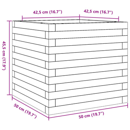 Odlingslåda 50x50x45,5 cm massivt furuträ