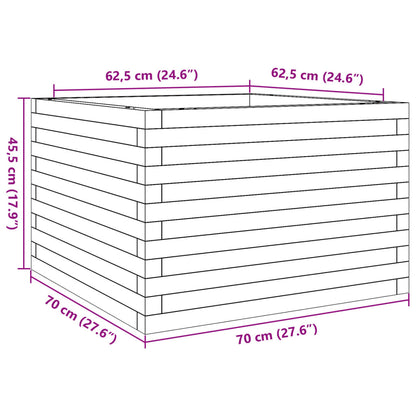 Odlingslåda 70x70x45,5 cm massivt furuträ