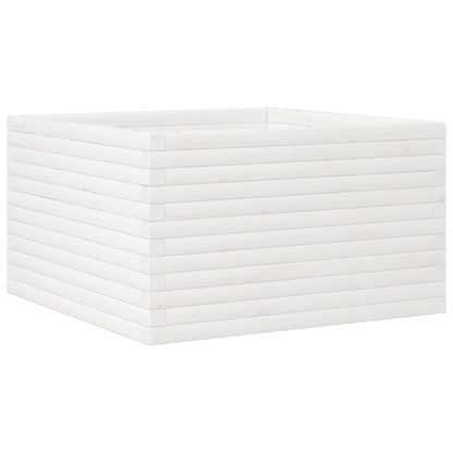 Odlingslåda vit 80x80x45,5 cm massiv furu