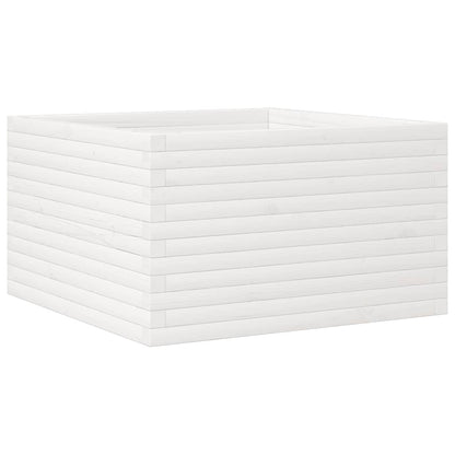 Odlingslåda vit 80x80x45,5 cm massiv furu