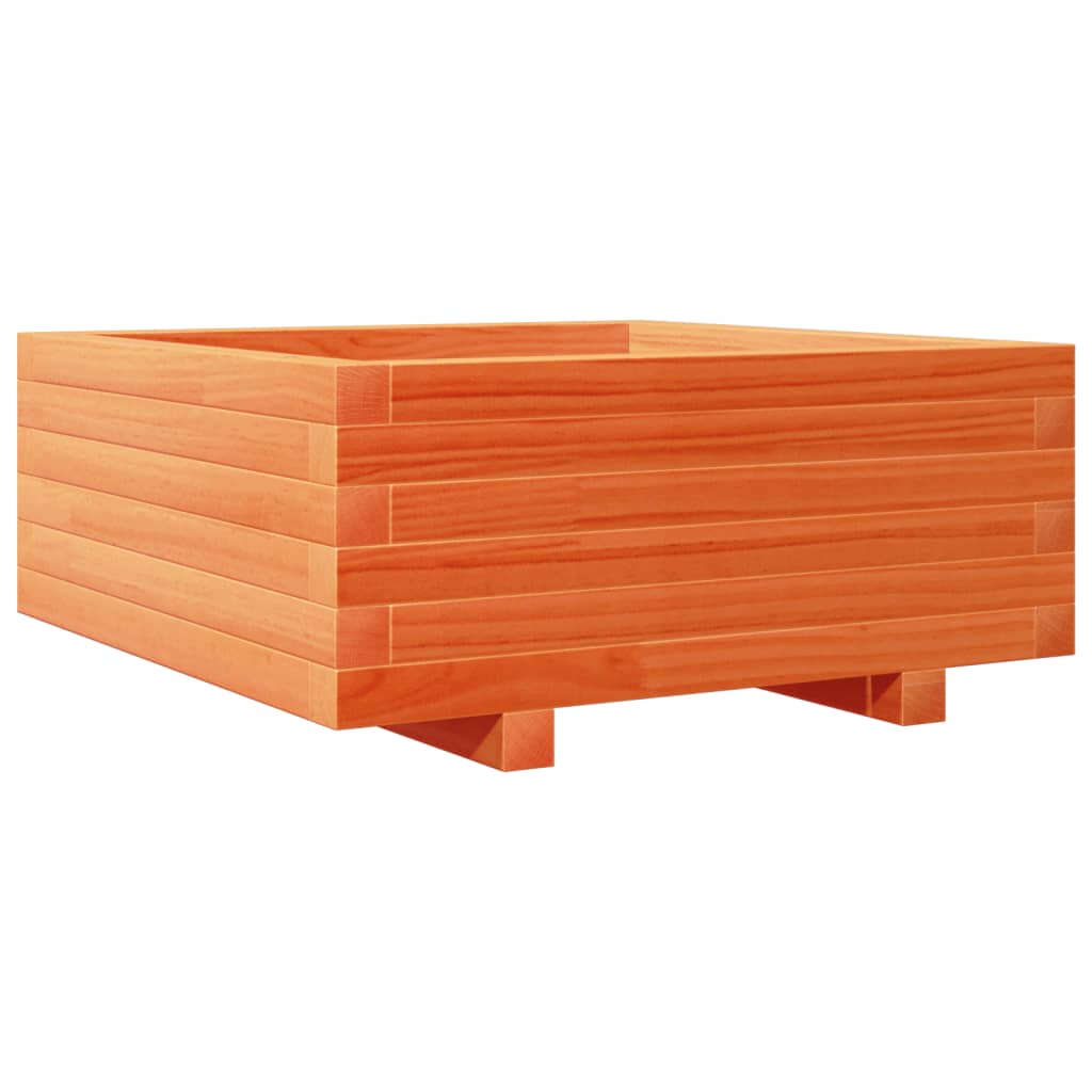 Odlingslåda vaxbrun 60x60x26,5 cm massiv furu