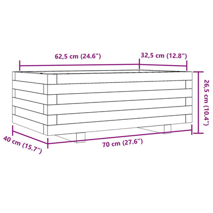 Odlingslåda 70x40x26,5 cm massivt furuträ