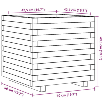 Odlingslåda 50x50x49,5 cm massivt furuträ