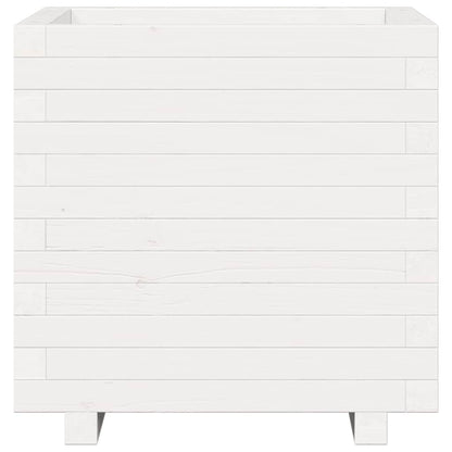 Odlingslåda vit 50x50x49,5 cm massiv furu