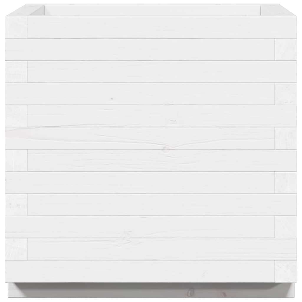 Odlingslåda vit 50x50x49,5 cm massiv furu