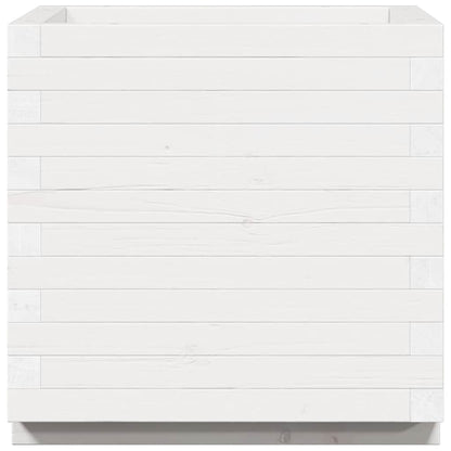 Odlingslåda vit 50x50x49,5 cm massiv furu
