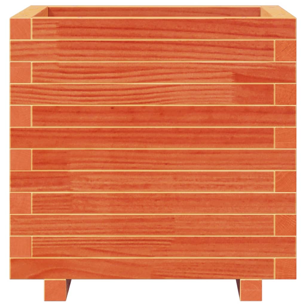 Odlingslåda vaxbrun 50x50x49,5 cm massiv furu