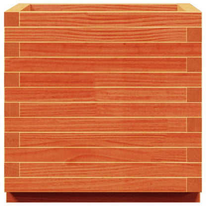 Odlingslåda vaxbrun 50x50x49,5 cm massiv furu