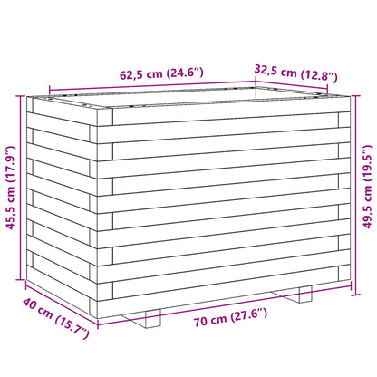 Odlingslåda 70x40x49,5 cm massivt furuträ