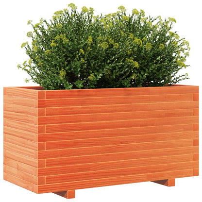 Odlingslåda vaxbrun 90x40x49,5 cm massiv furu
